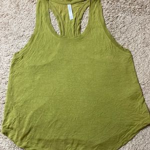 Fabletics size M olive green racer back tank